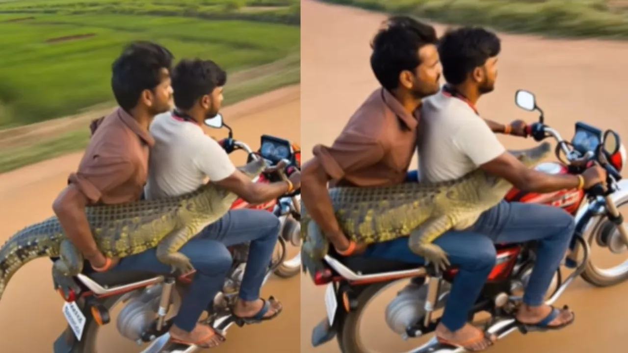 viral video crocodile