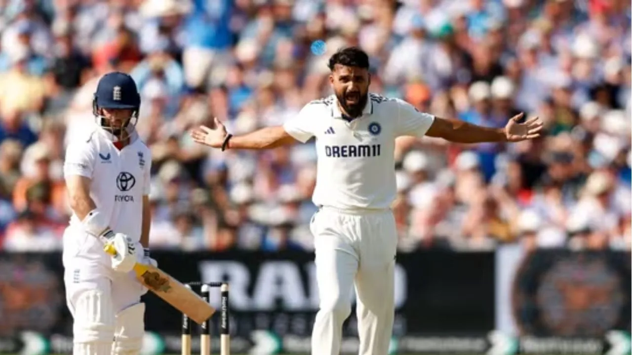 aakash deep get Ollie Pope wicket during IND vs ENG birmingham test day 5