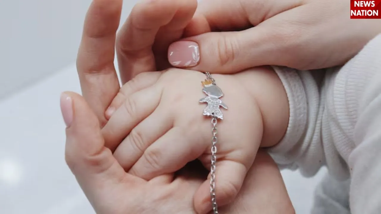 child wear silver ornaments
