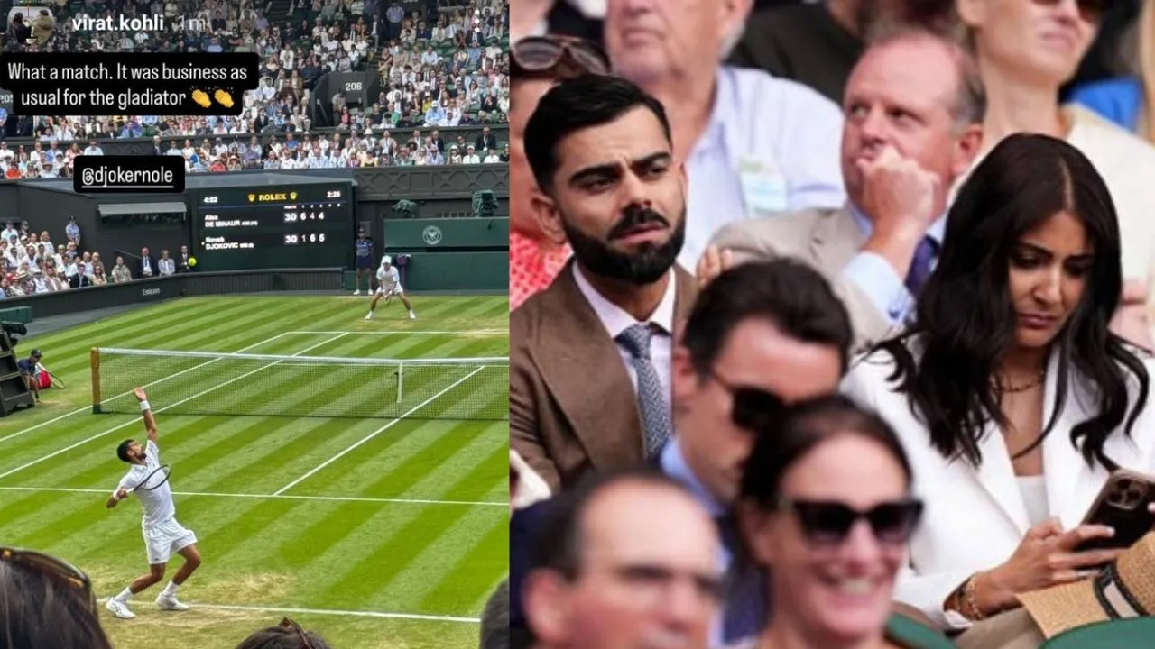 Virat Kohli Anushka Sharma at Wimbledon
