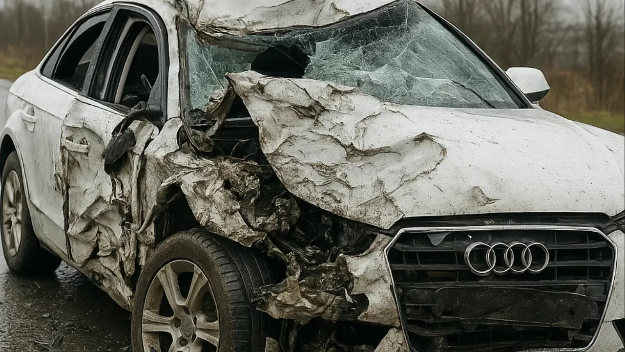 Audi hits Five person on Footpath in delhi news in hindi