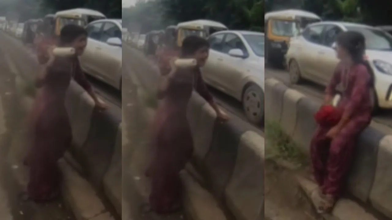 Small girl get slapped from auto driver