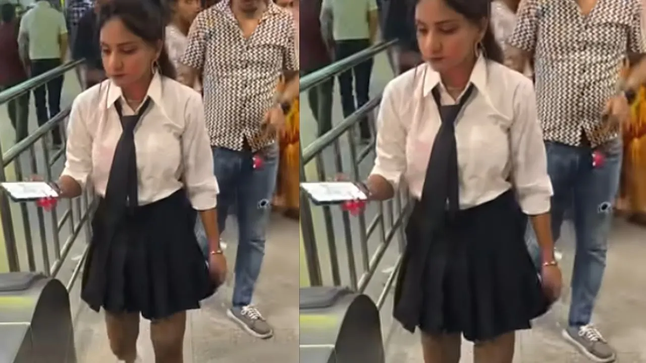 girl in metro video viral