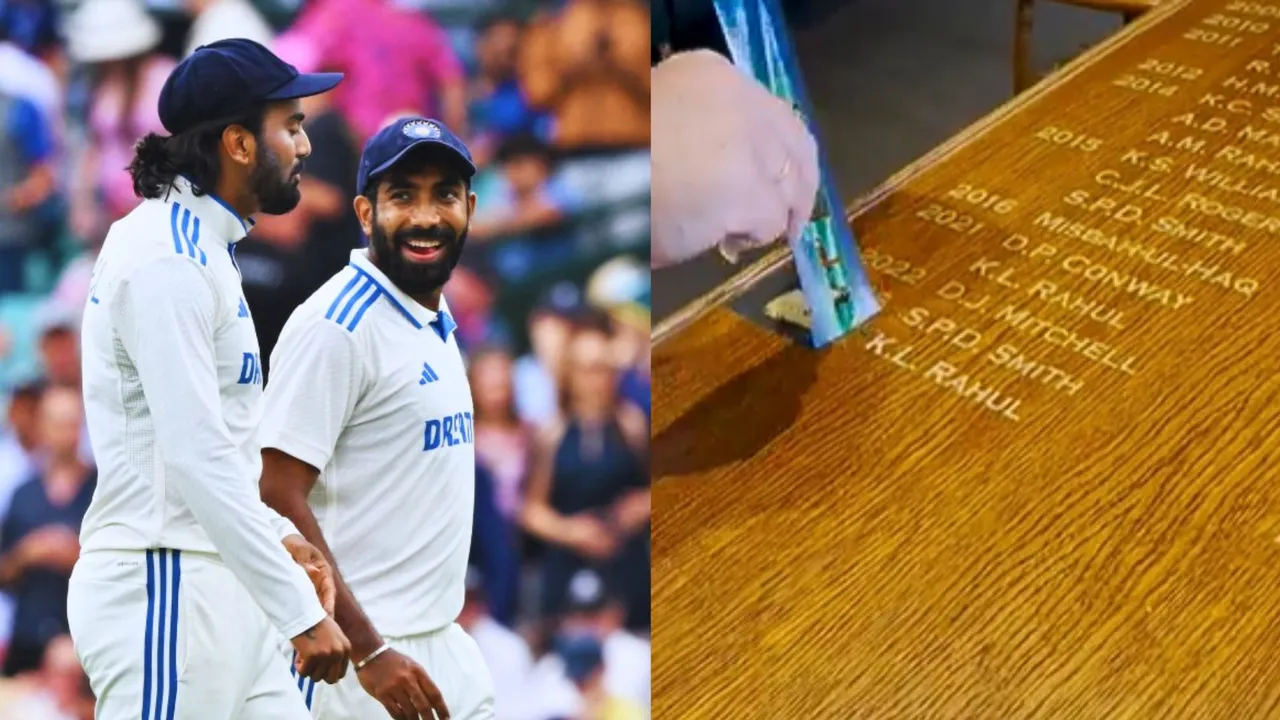 KL Rahul Jasprit Bumrah names printed on the honor board of Lord's as video surfaces