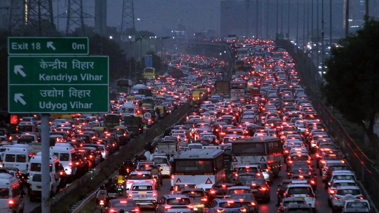 traffic jam in delhi