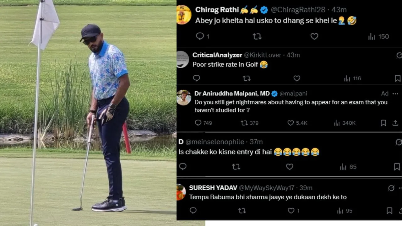 babar azam badly toll on social media when he share picture of playing golf