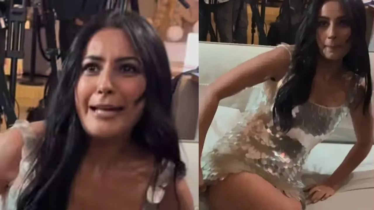 Shehnaaz Gill Oops moment video viral actress wearing very short dress