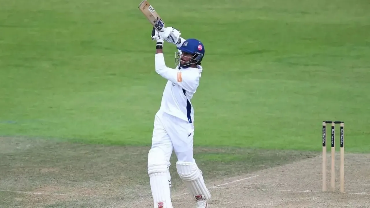 tilak varma century in county cricket
