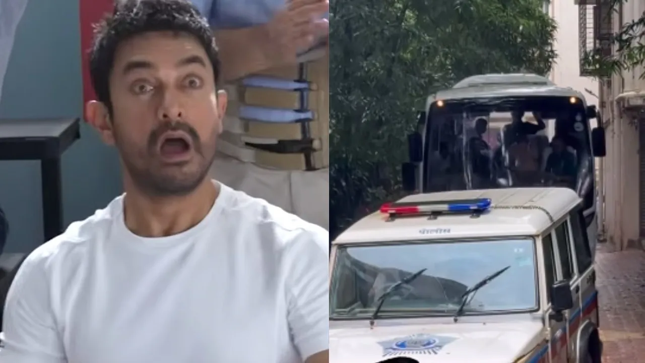 25 IPS officers team reached Aamir Khan house people say Is there raid video viral