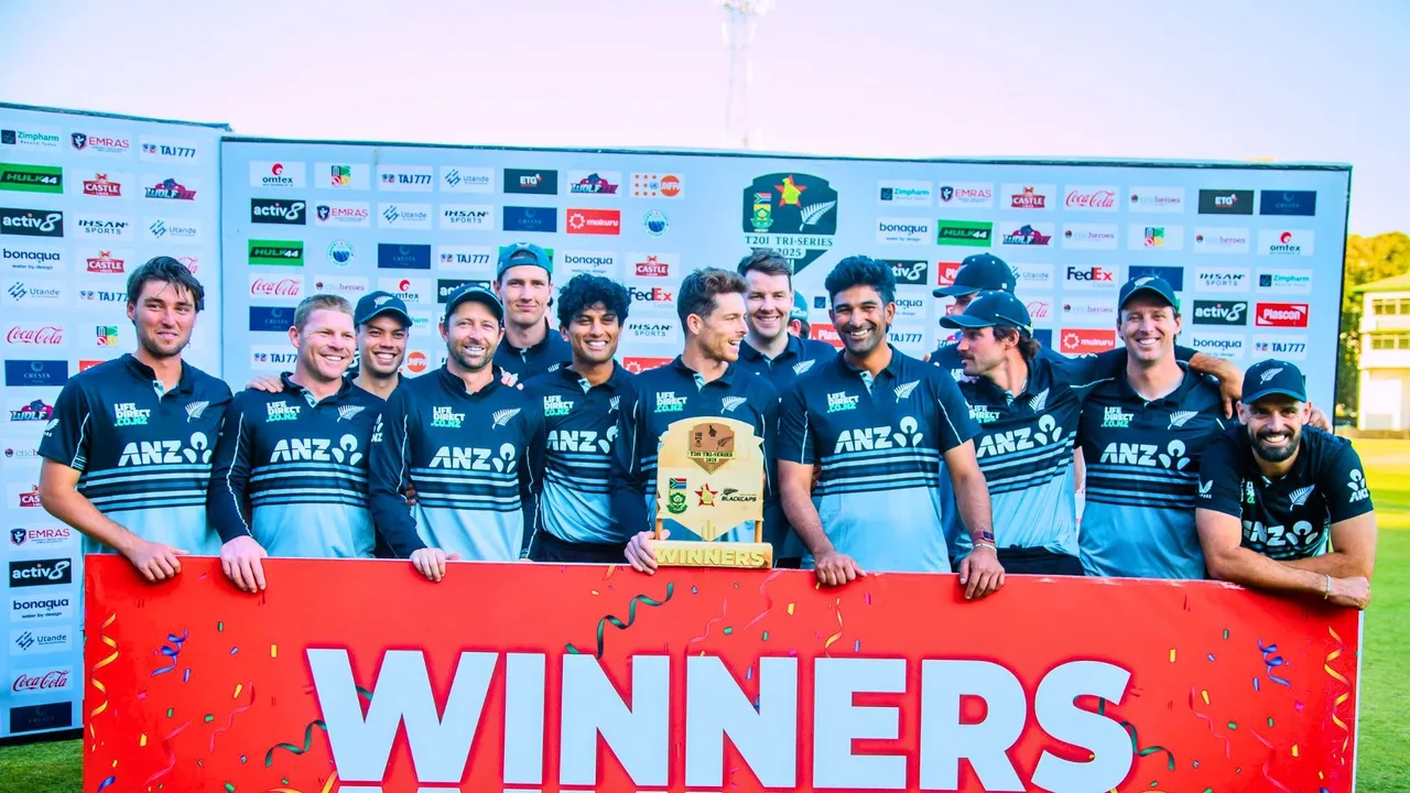 New Zealand became champion of T20 tri series defeating South Africa in the final