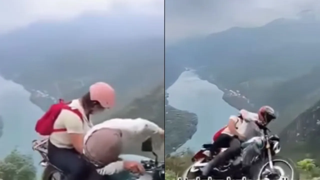 viral bike accident video