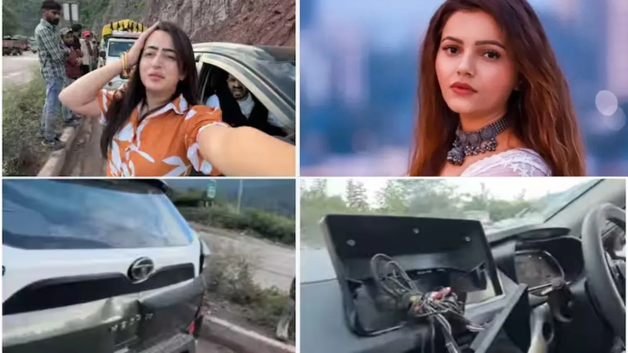 actress Rubina Dilaik sister had an accident car hit her from behind