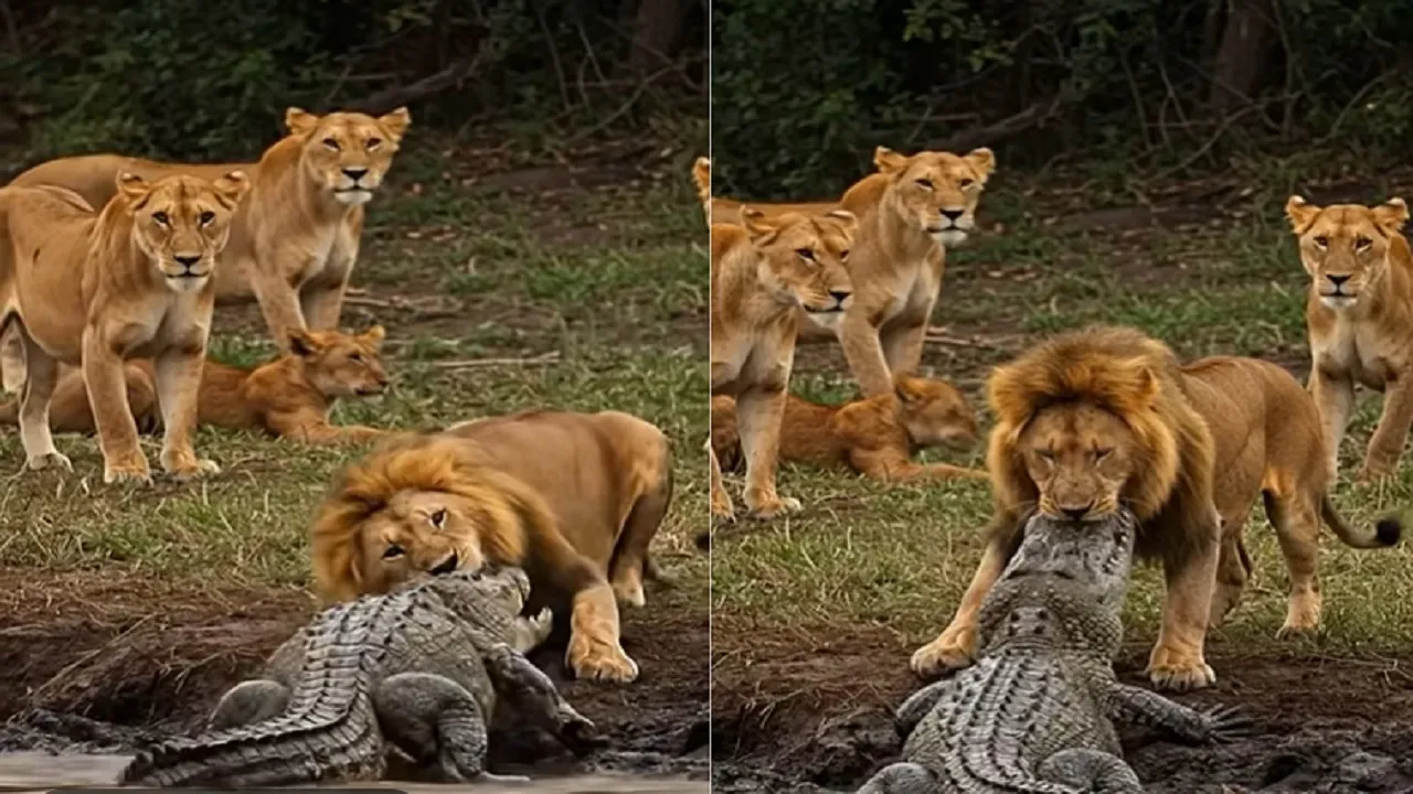 lion vs crocodile