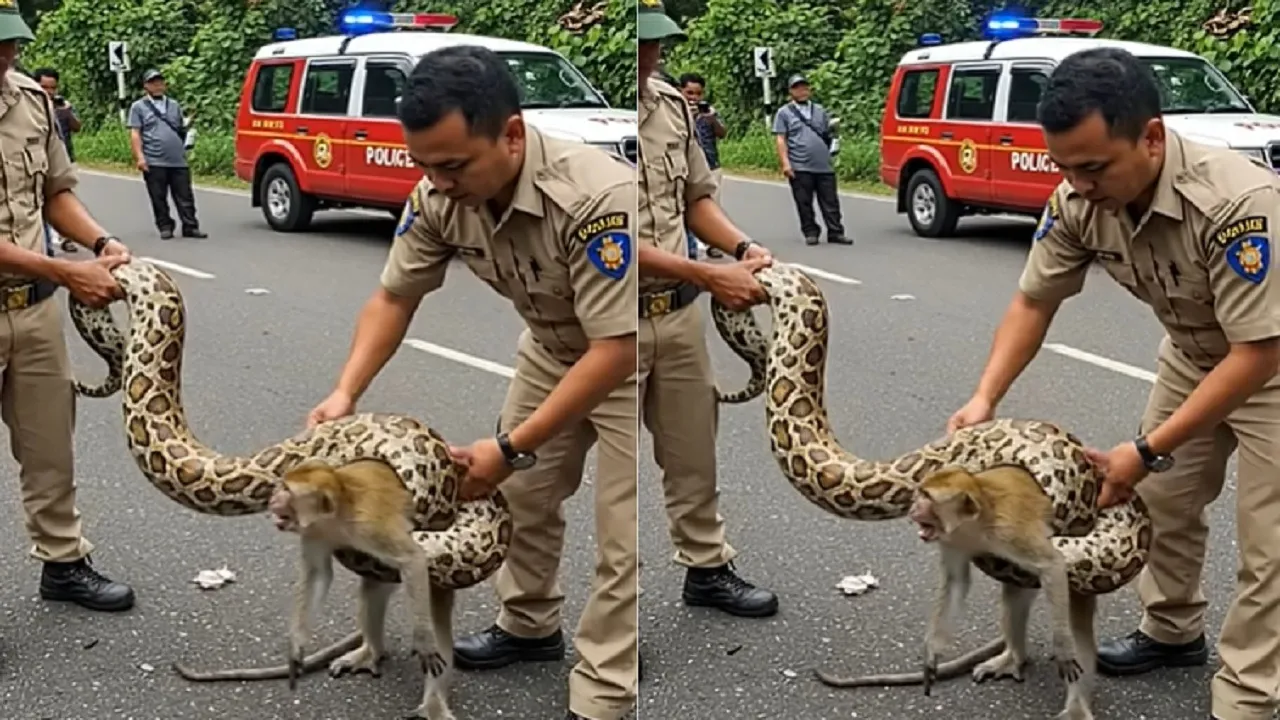 snake bite monkey
