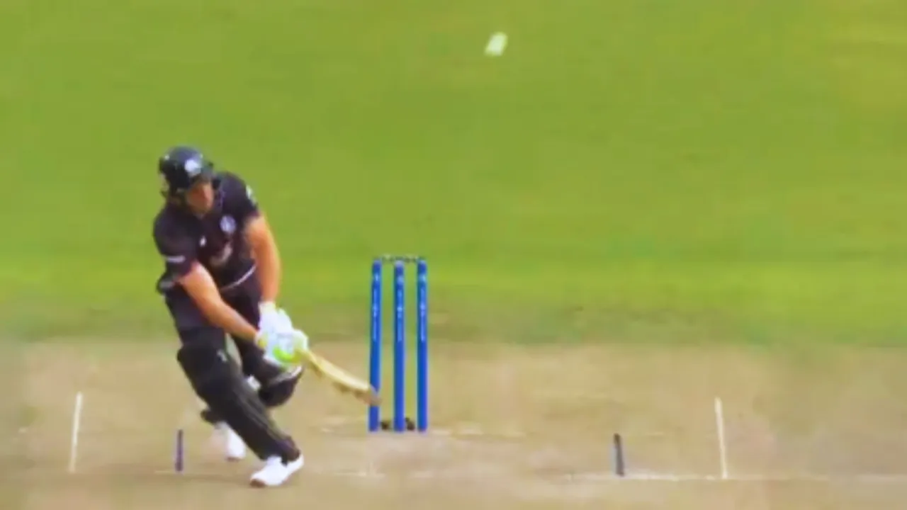 Jos buttler played a bizarre shot which went straight outside the boundary for four