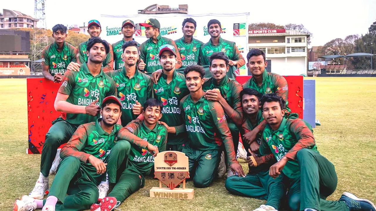 Bangladesh U19 creates history by defeating south africa u19 in the tri series final