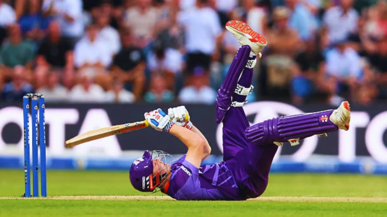 Harry Brook played a bizarre shot which went straight to the six video goes viral