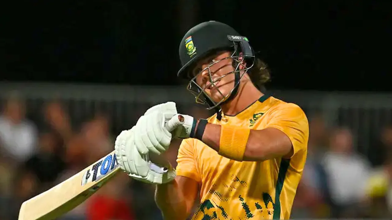 Dewald Brevis smashes the fastest t20i fifty for Proteas breaking his own record