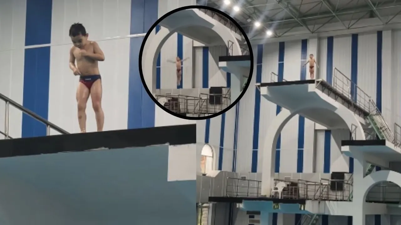 zero-splash diving viral video