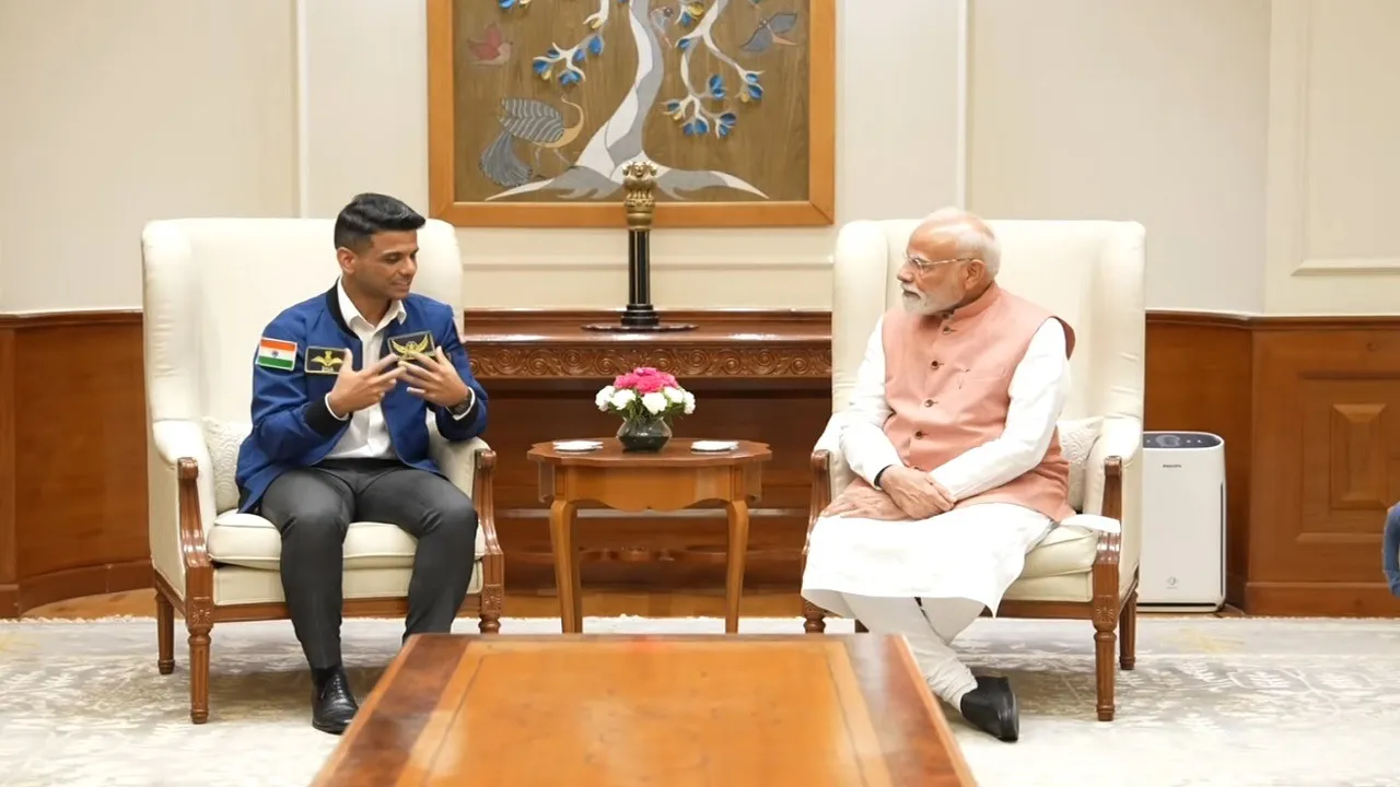 Shubhanshu Shukla meets PM Modi