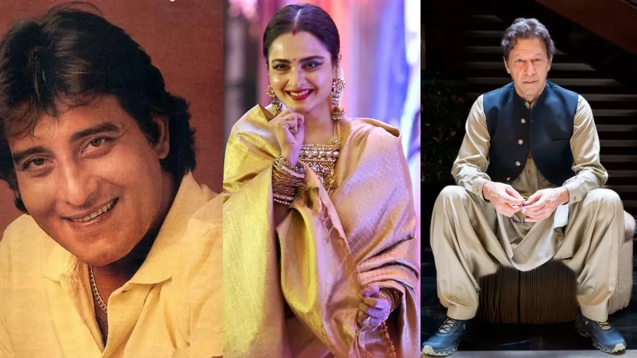 actress rekha and vinod khanna dance with pakistan former crickter and pm imran khan video viral
