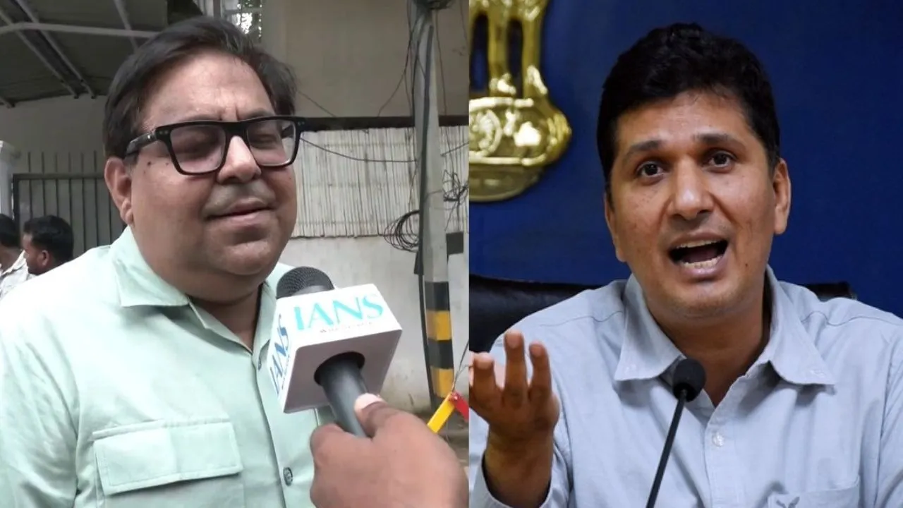 Delhi AAP MLA slams BJP MLA Harish Khurana and he challenged him