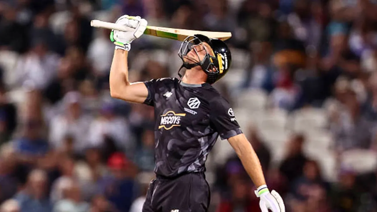Jos Buttler dedicated his 70-run innings to his late father showing bat towards the sky
