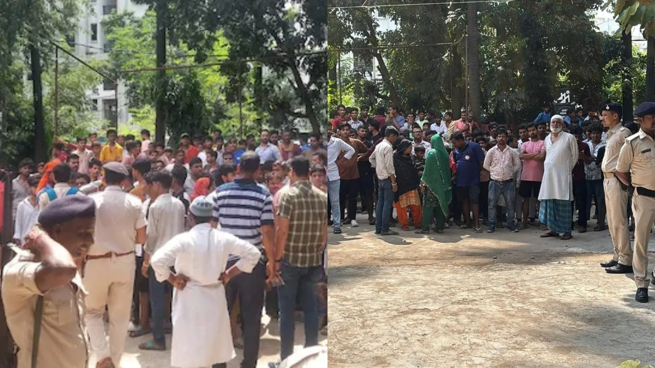 Patna minor set herself in fire