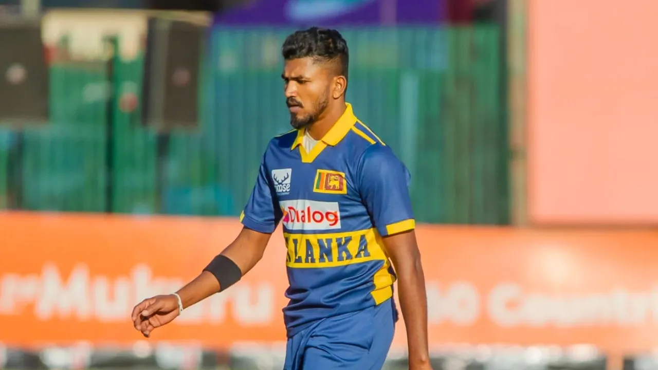 Dilshan Madushanka defended 9 runs in the last over taking hat-trick against zimbabwe