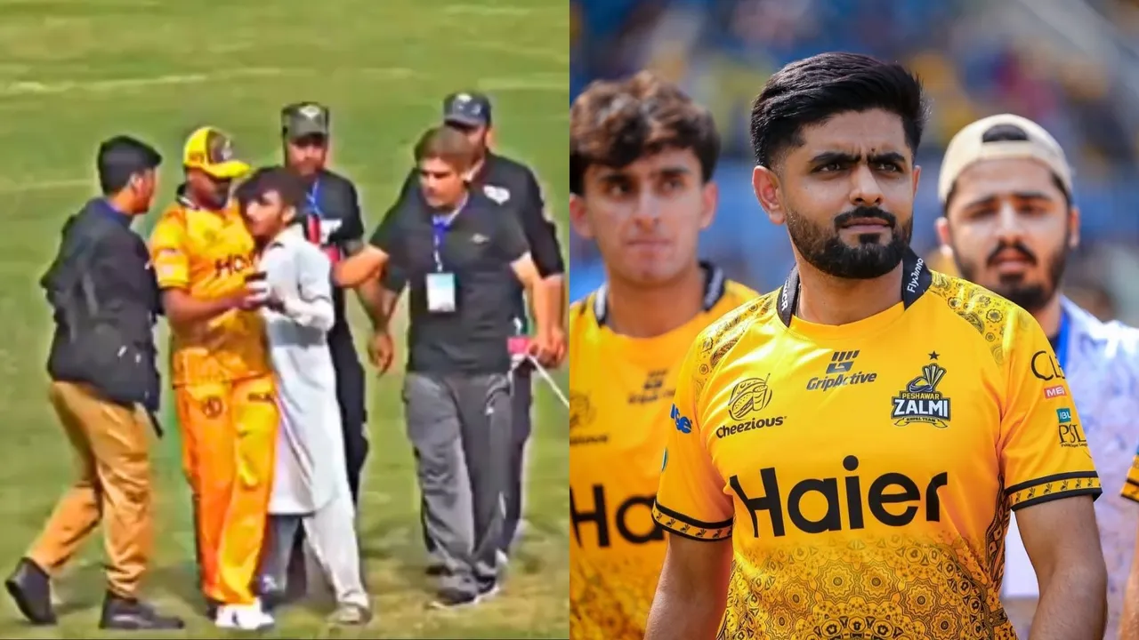 A fan breaches security to hug and kiss Babar Azam as a video goes viral
