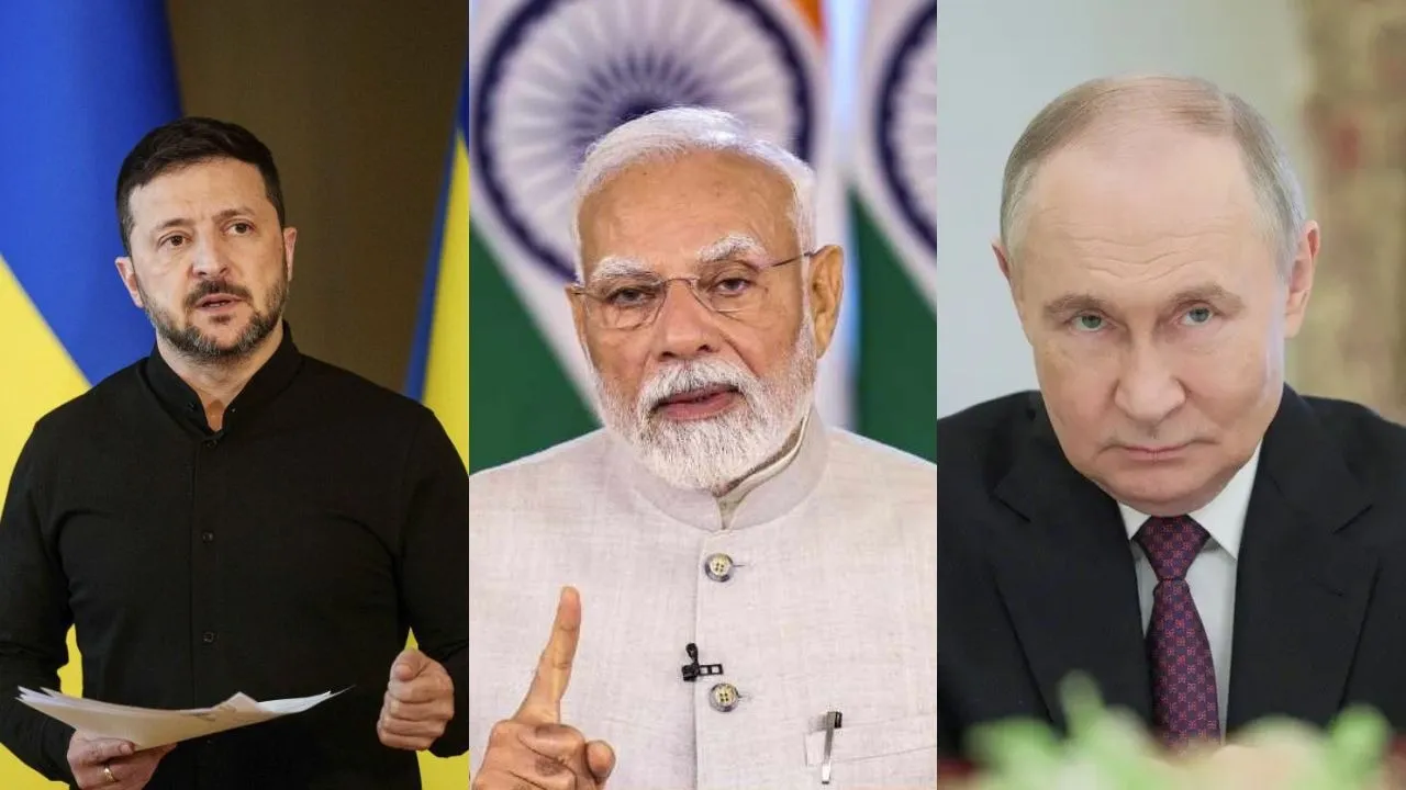 Zelenskyy PM Modi and Putin