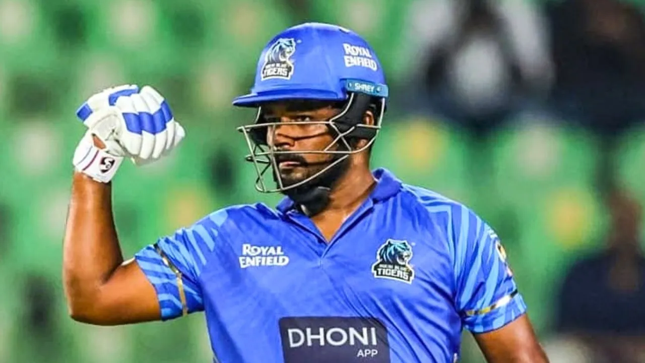 Sanju Samson scores 355 runs in just four innings in Kerala Cricket League