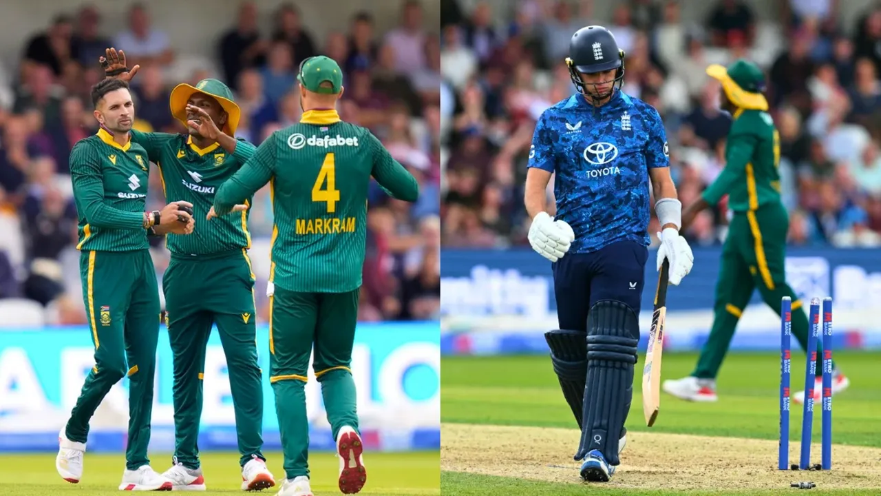 South Africa thrashed England in their own home won the first odi by 7 wickets