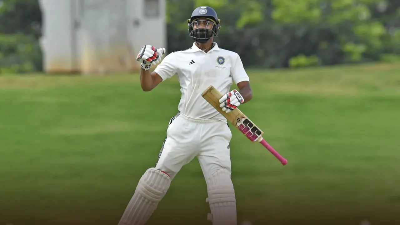 n jagadeesan run out when he was on 197 in duleep trophy semifinal match