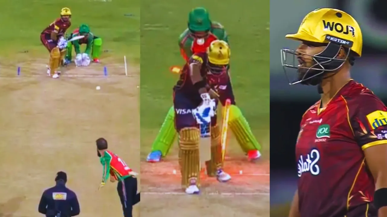 Nicholas Pooran was left stunned after being clean bowled by Moeen Ali's magical delivery