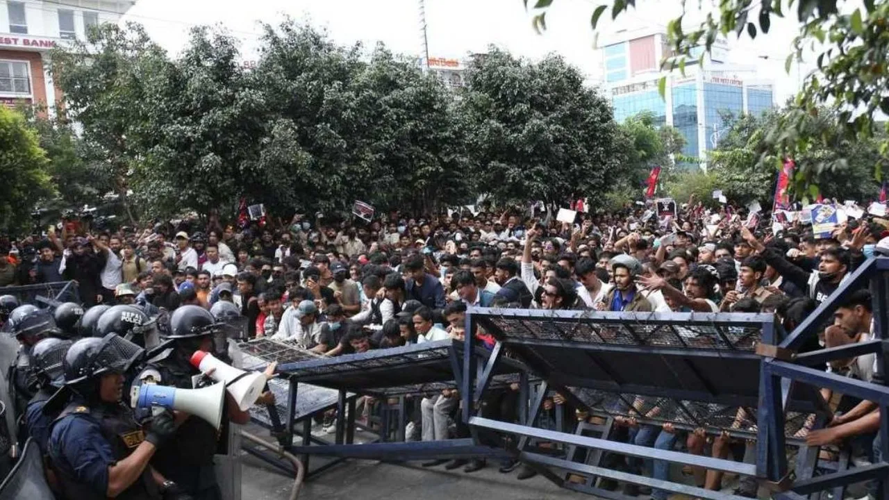 Nepal Gen-Z Protest against Oly govt for Social Media Ban