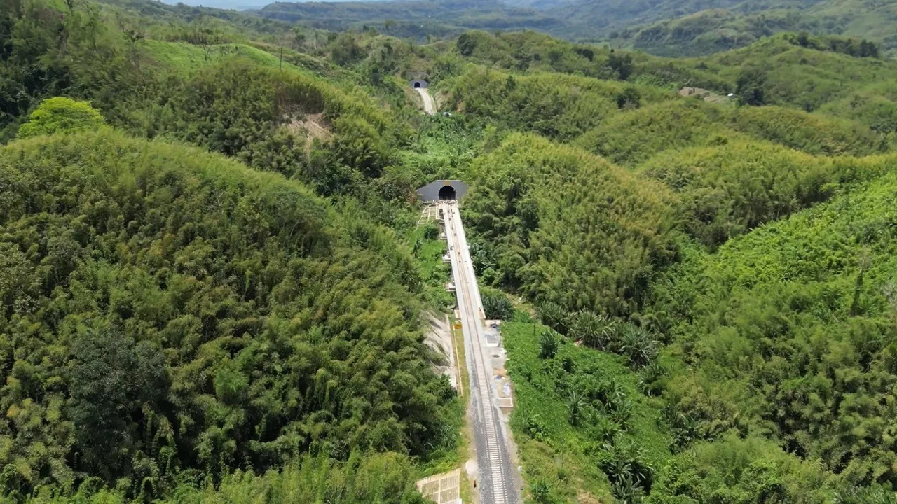 Bairabi Sairang railway line in Mizoram