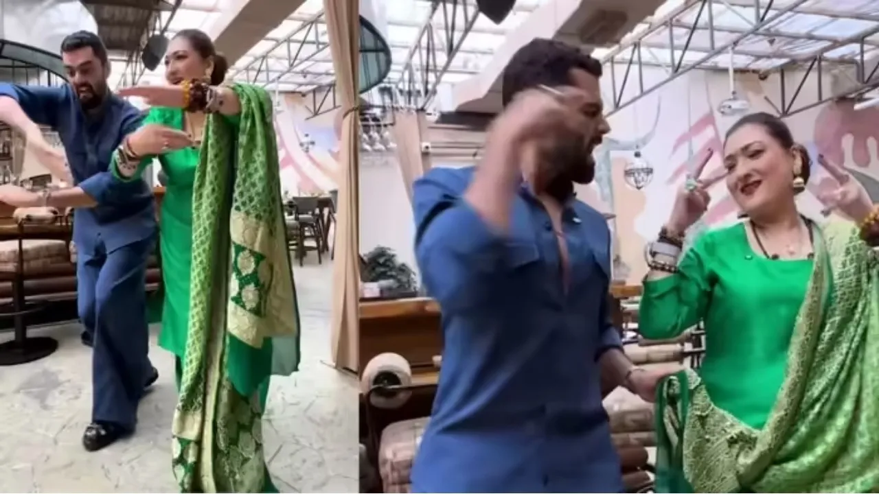 Sunita Ahuja danced with Manish Paul on Bijuriya song dance video viral on social media