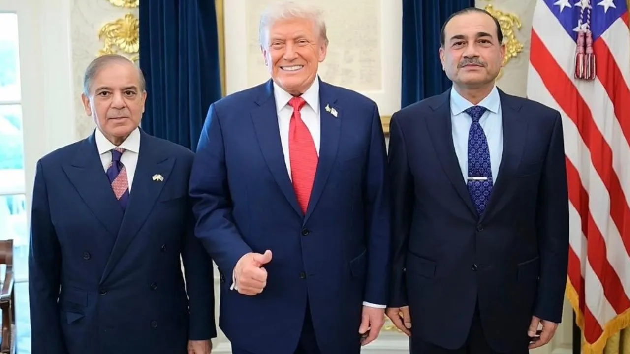 Donald Trump With Shahbaz and Munir