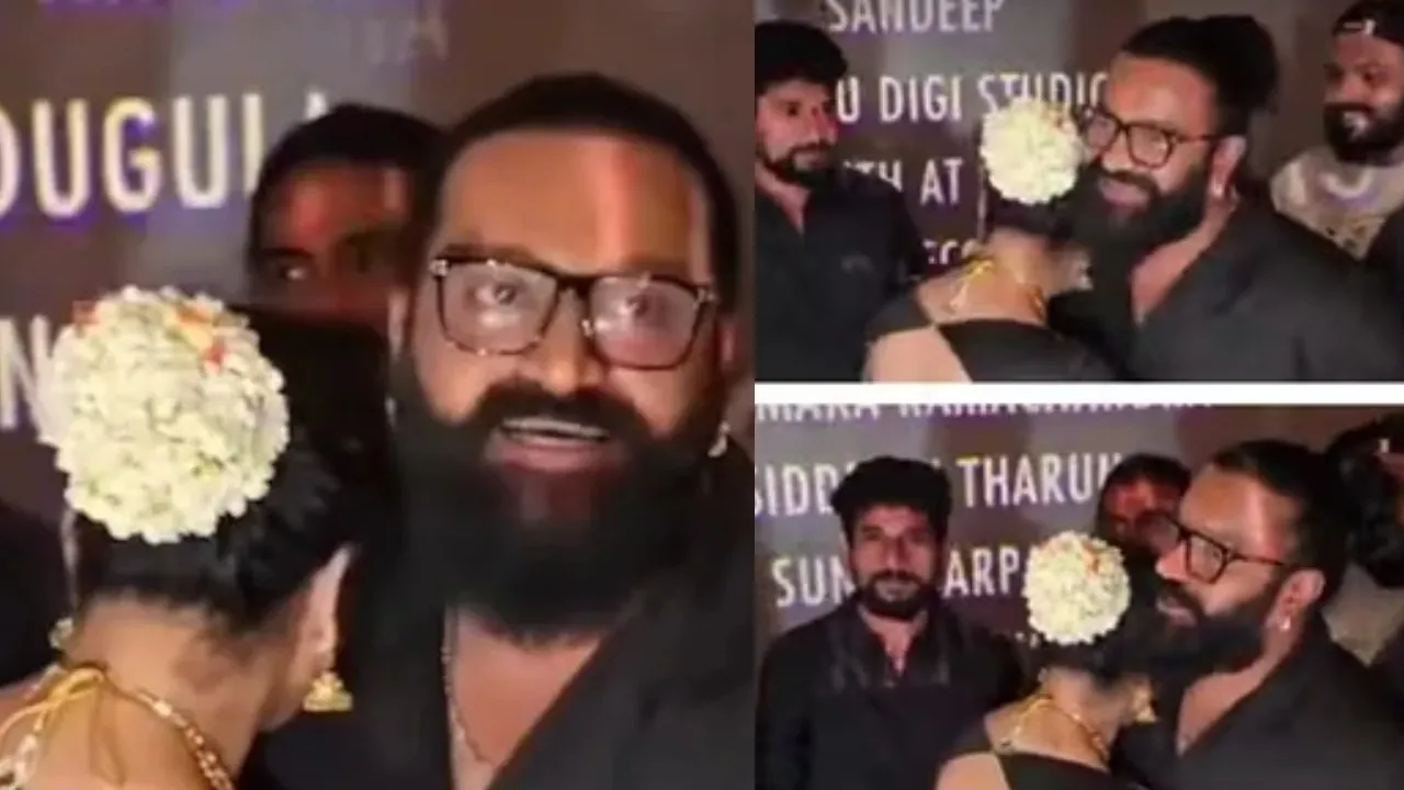 Rishab Shetty Wife Pragathi Gets Emotional at Kantara Chapter 1 Screening video viral