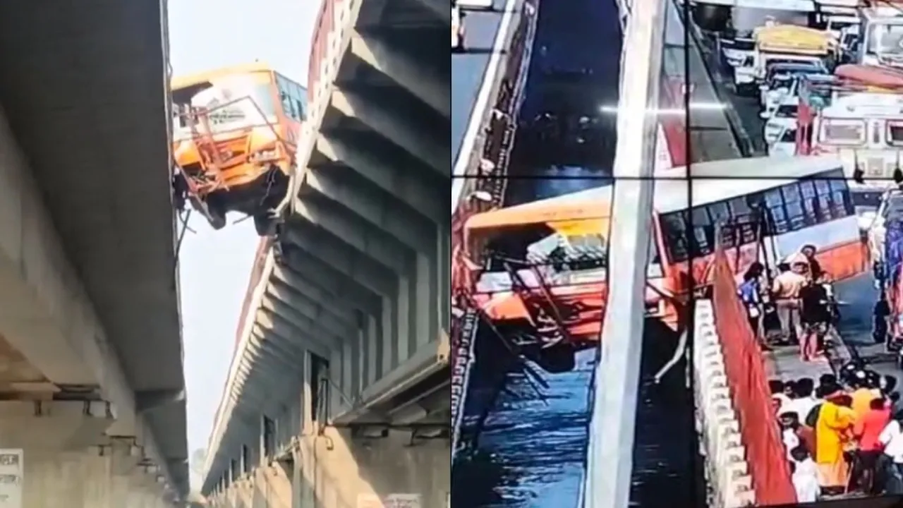 Hapur bus hang ganga bridge