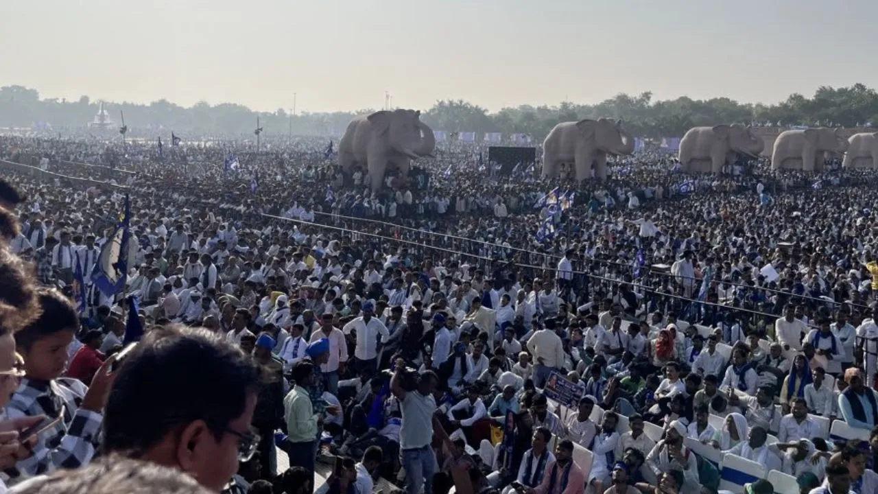 BSP Mega Rally in Lucknow Mayawati Akash Anand Kanshiram death anniversary