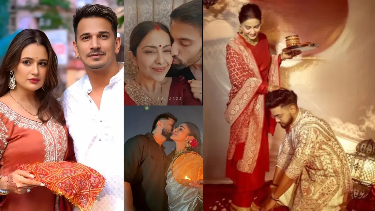 tv actresses karwa chauth look hina khan avika gor mouni roy Bharti singh Ankita Lokhande