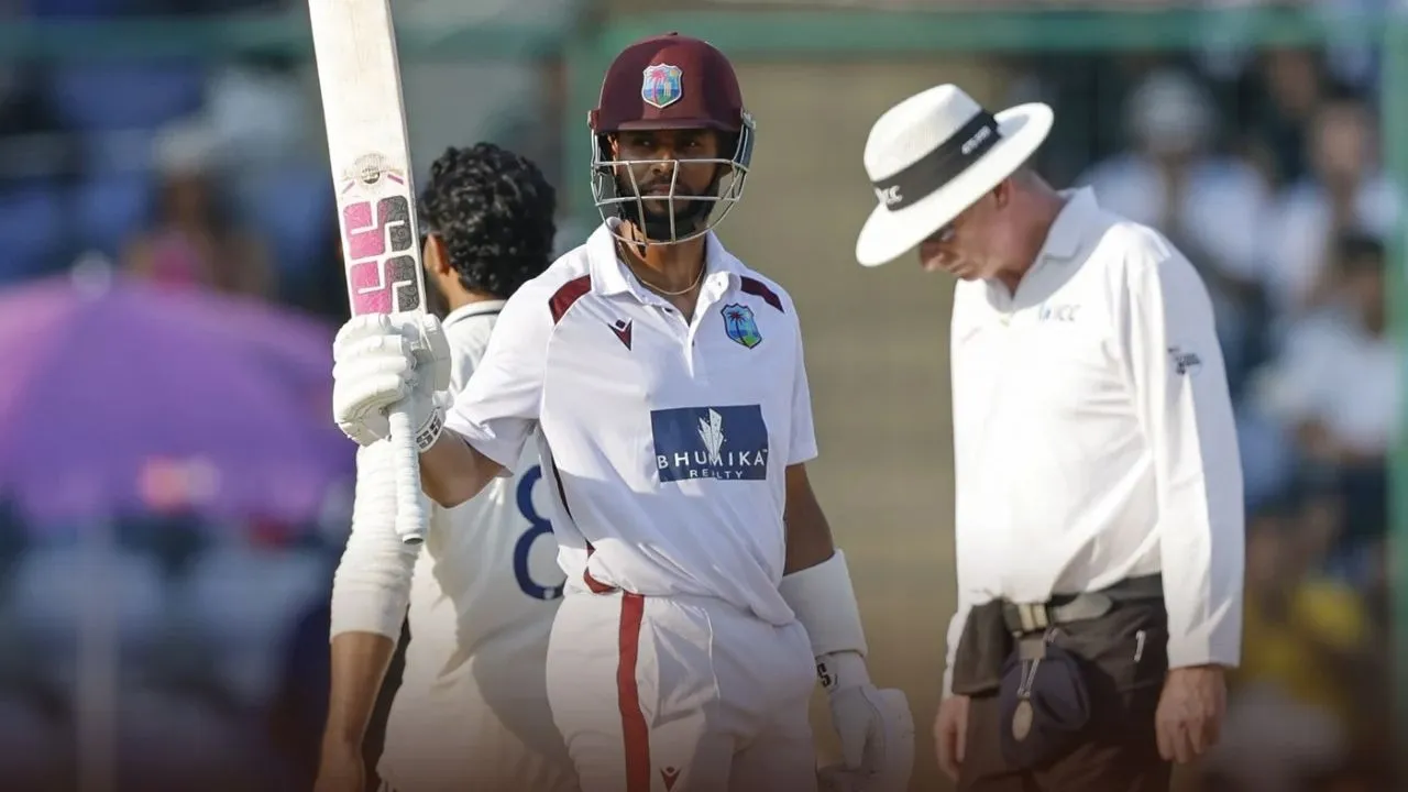 shai hope century against indian in delhi test made unwanted record in delhi test
