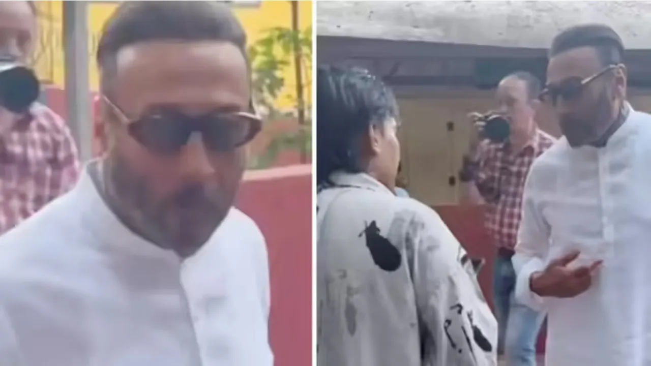 Jackie Shroff Angry on paparazzi at Pankaj Dheer prayer meet video viral