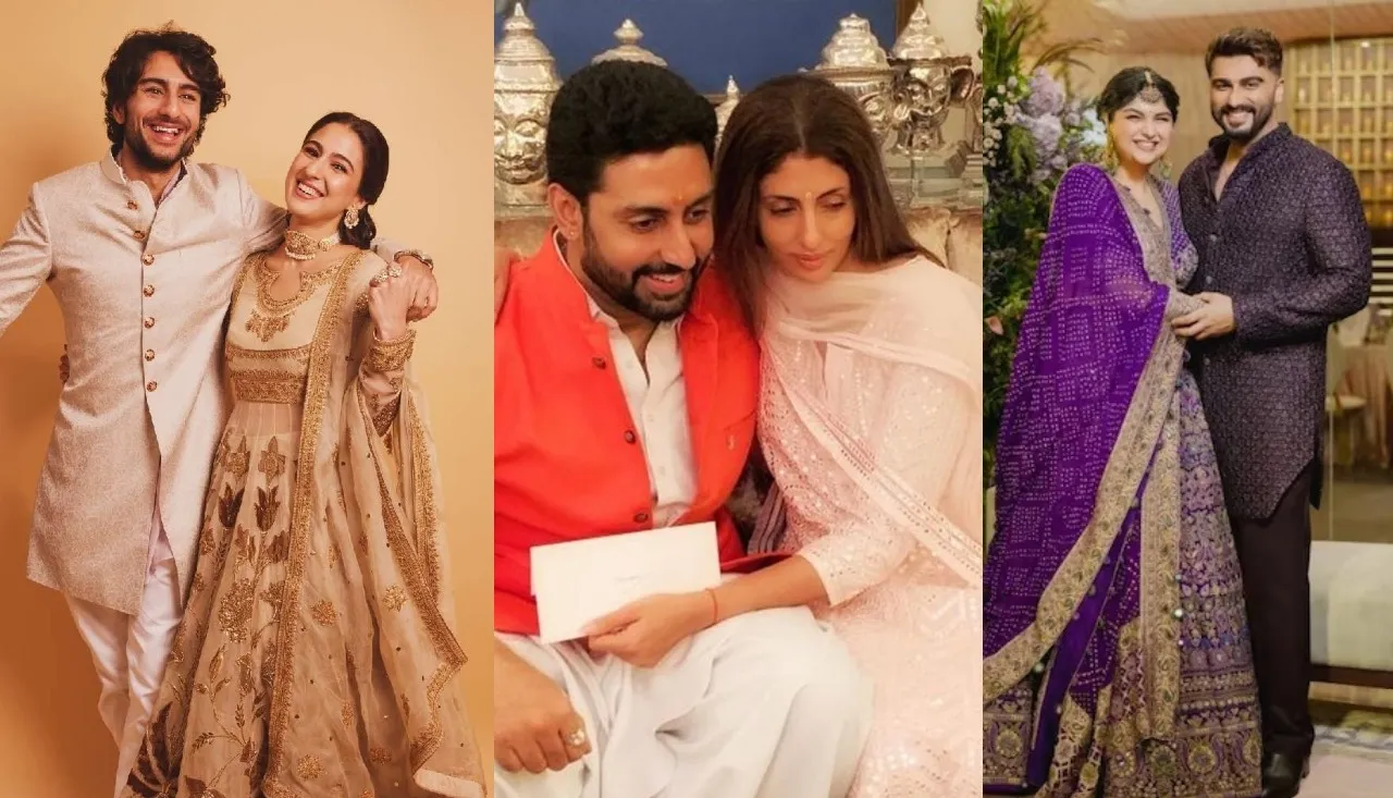 Bhai Dooj 2025 Matching Outfit Ideas from Bollywood Actresses and Their Brothers Know How to Make Th