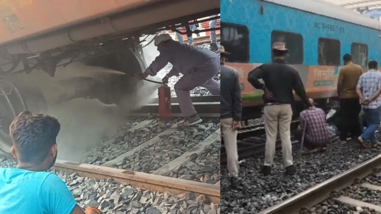 Saran fire in train wheels