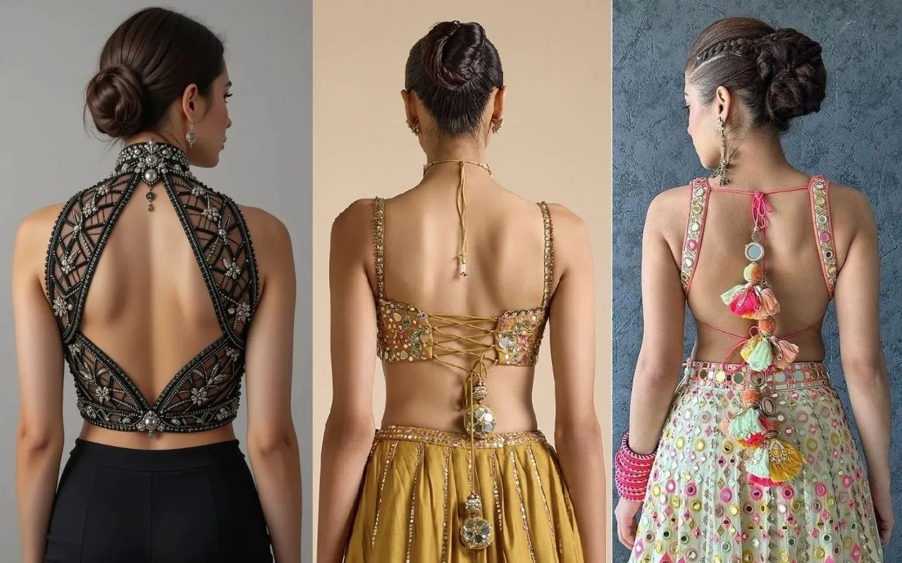 Backless Blouse Design