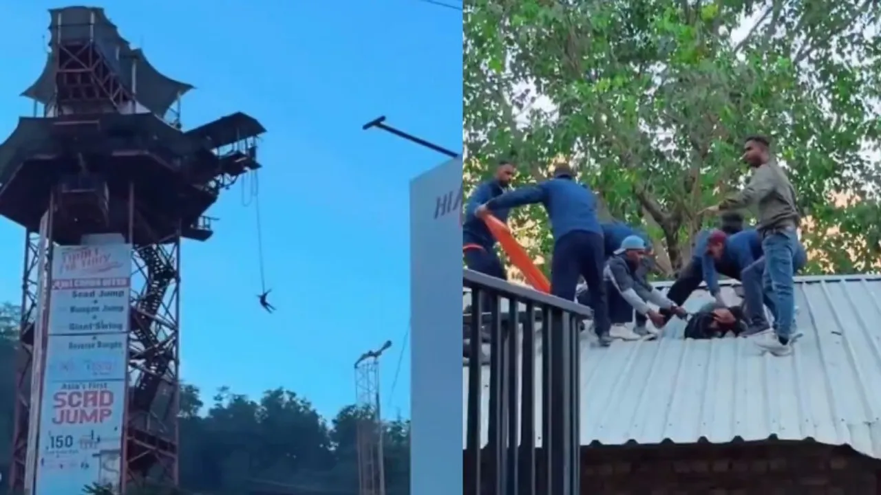Bungee jumping viral video Rishikesh