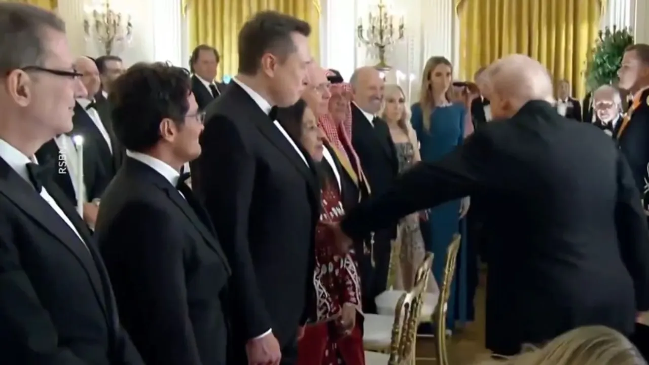 viral video trump musk